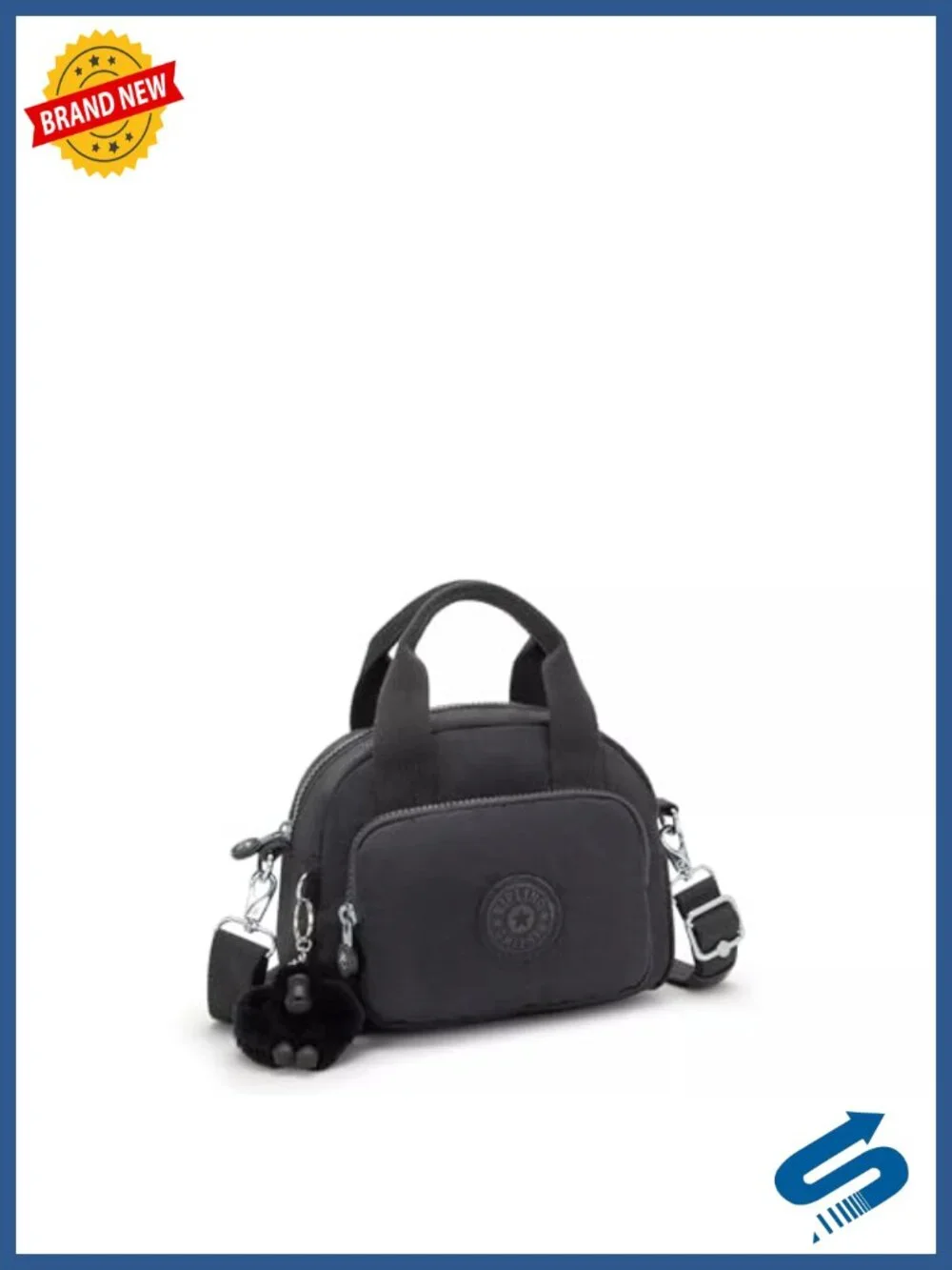 Mini Shoulder Bag with Zipper Closure Nylon Crossbody